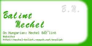 balint mechel business card